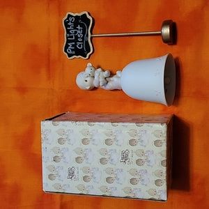 Precious Moments Bell Jesus Loves Me Little Boy with Bear